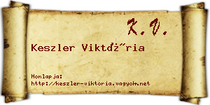 Keszler Viktória névjegykártya