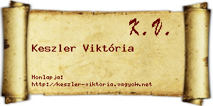 Keszler Viktória névjegykártya